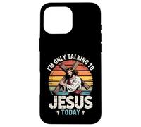 Talking to Jesus Christian Faith Sunset Cross Case for iPhone 16 Pro Max