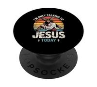 Talking to Jesus Christian Faith Sunset Cross PopSockets Adhesive PopGrip