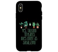 TALKING TO PLANTS COUNTS AS SOCIALIZING Funny Introvert Meme Case for iPhone X/XS