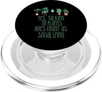 TALKING TO PLANTS COUNTS AS SOCIALIZING Funny Introvert Meme PopSockets PopGrip for MagSafe