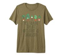 Talking to Plants Counts AS Socializing Funny Introvert Meme Premium T-Shirt