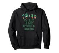 TALKING TO PLANTS COUNTS AS SOCIALIZING Funny Introvert Meme Pullover Hoodie