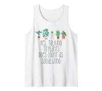 Talking to Plants Counts AS Socializing Funny Introvert Meme Tank Top