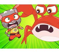 Talking Tom Fights the Giant Crab