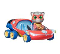 Talking Tom Heroes Suddenly Super 4-Inch Figure & Car Set- Tom, Preschool Interactive Vehicle