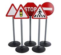 Talking Turtle Road Safety Traffic Signs, Light Signal, & Parking Barrier Sets for Toddler Preschool Kids - Fun Educational Perfect Pretend Play and Learning (Road signs) (TT-TRA-SIGNS-5)