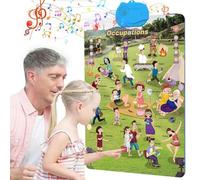 Talking Wall Chart,Electronic Alphabet Wall Charts,English Learning Poster with Sounds,Interactive Songs,Abcs, Numbers, Animal Words & Piano,Interactive Educational Walls Chart Talking Toy