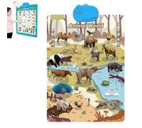 Talking Wall Chart,Electronic Alphabet Wall Charts,English Learning Poster with Sounds,Interactive Songs,Abcs, Numbers, Animal Words & Piano,Interactive Educational Walls Chart Talking Toy