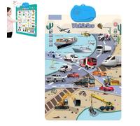 Talking Wall Chart,Electronic Alphabet Wall Charts,English Learning Poster with Sounds,Interactive Songs,Abcs, Numbers, Animal Words & Piano,Interactive Educational Walls Chart Talking Toy