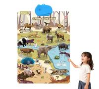 Talking Wall Chart for Kids, English Learning Poster with Songs, ABCs, Numbers, Animal words & Piano (#E)