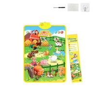 Talking Wall Chart for Kids - English & Spanish, Learning Poster with Songs, ABCs, Numbers, Animal Words Piano, Bilingual Toys with Interactive Touch Buttons for Toddlers 1-6 (Farm)