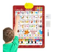 Talking Wall Charts - 58x42cm Bilingual Sound Poster, PVC Electronic 300g - Interactive Spanish English Learning Toy For Preschool Animal Piano And Number Education Use