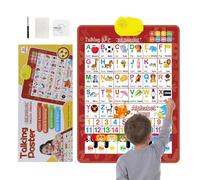 Talking Wall Pictures for | Bilingual Interactive Toy - Alphabet Wall Poster with Music in Spanish and English - for Classroom, Daycare, Playroom, Christmas and Birthday