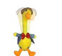 Talking Yellow Duck Plush Toy, Stuffed Talking Toy, Sensory Learning Development Musical, Electric Interactive Animated Soft Plush for Kids Girls Boys