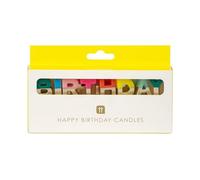 TalkingTablesHappy BirthdayLetter CandlesPack of 13Bright Rainbow