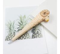 TALKLEK 1PCS Handmade Wood Carved Sheep Gel Pen with 3 PCS Refills | Sheep, Creative Hand Crafted Pen School Office Supply, Fun Novelty Writing Pen, Unique Gift Style
