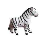 TALKLEK Hand Carved Wooden Zebra Statue Standing Stripe Horse Sculpture Zebra Decor Art Carve Small Animal