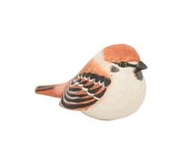 TALKLEK Handmade Wooden Carved Bird Figurines, Creative Small Wooden Bird Statue for Home Decor, Unique Bird Gifts for Bird Lovers (Sparrow A)