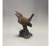 TALKLEK Realistic Resin Winter Wren Figurines, Delicate, Creative Small Bird Statue for Home Decor, Bird Gifts for Bird Lovers, Bird Decor