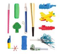 TalkTools Horn Kit | Oral Motor Placement Therapy | Improve Speech, Tongue Lip Placement | Reduce or Eliminate Drooling | Abdominal Grading | Controlled Oral Airflow, and Speech Clarity - 12 Tools