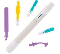 TalkTools Sensi Sensory Integration Kit - Oral Sensory Tool with New Ergonomic Base | Improves Biting and Chewing Skills, Jaw Coordination, and Jaw Mobility | 5 Oral Motor Tips and Storage Pouch