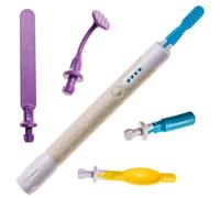 TalkTools Sensi Sensory Integration Kit - Oral Sensory Tool with New Ergonomic Base | Improves Biting and Chewing Skills, Jaw Coordination, and Jaw Mobility | 5 Oral Motor Tips and Storage Pouch