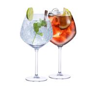 Tall 4 x Gin & Tonic Cocktail Glasses Stemmed Cups Wedding Dinner Party Gift Box