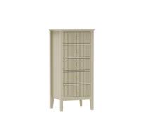 Tall 5 Drawer Bedside Table - Hales Taupe Range Melody Maison Beige One Size