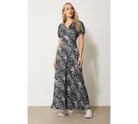 Tall Abstract Animal Wrap Maxi Dress Long Tall Sally Black 20