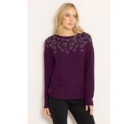 Tall Animal Embellished Jumper Long Tall Sally Purple 12