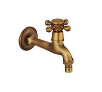 Tall Antique Brass Waterfall Sink Mixer Tap - Retro Kitchen & Bathroom Faucet, Stylish Countertop Spout, Elegant Design for Modern Home Decor-D1