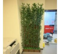 Tall Artificial Bamboo Privacy FenceFaux Bamboo Plant for Indoor/Outdoor Use Ideal for Landscaping & Garden Decor Durable Greenery Wall with Sturdy Wood Base