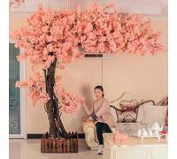 Tall artificial plants Artificial Cherry Blossom Trees, Lifelike Large Plant With Real Wood Stems And Peach Pink Fake Sakura, Perfect Indoor Outdoor Sakura Flower Decoration(2 * 1.5m/78 * 59in)