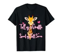 Tall as a Giraffe Sweet as Soft Serve Cute Giraffe Wildlife Value Graphic T-Shirt