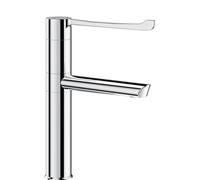 Tall Basin Tap Delabie BIOSAFE Swivel spout 160x160mm Chrome