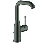 Tall Basin Tap Grohe Essence L EcoJoy with pop-up waste set Brushed Hard Graphite