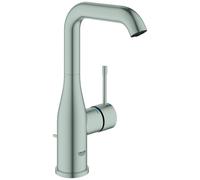 Tall Basin Tap Grohe Essence L EcoJoy with pop-up waste set Supersteel