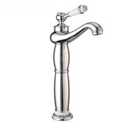 Tall Bathroom Basin Mixer Tap Single Hole Hot & Cold Countertop Faucet Chrome Finish Modern Single Handle Design for Stylish Home Upgrade