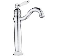 Tall Bathroom Basin Mixer Taps, High Rise Tap for Counter-top Basin, Brass