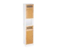 Tall bathroom cabinet 2 Doors 5 Shelves Tall Storage Cabinet Elegant MDF Cabinet