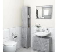 vidaXL Bathroom Cabinet Concrete Grey 25x26.5x170 cm Engineered Wood