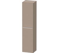 Tall Bathroom Cabinet Duravit D-Neo right door, chrome handle 1760mm Linen Matt DE1328R10750000