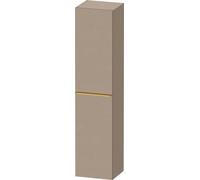 Tall Bathroom Cabinet Duravit D-Neo right door, gold handle 1760mm Linen Matt DE1328R34750000