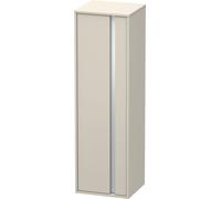 Tall Bathroom Cabinet Duravit Ketho 1 left door, silver handle, 3 shelves 1320mm Taupe Matt KT1257L9191