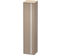 Tall Bathroom Cabinet Duravit Ketho 1 left door, silver handle, 4 shelves 1800mm Linen Matt KT1255L7575