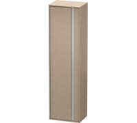 Tall Bathroom Cabinet Duravit Ketho 1 left door, silver handle, 4 shelves 1800mm Linen Matt KT1265L7575