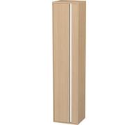 Tall Bathroom Cabinet Duravit Ketho 1 left door, silver handle, 4 shelves 1800mm Natural Oak Matt KT1255L3030