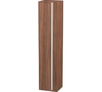 Tall Bathroom Cabinet Duravit Ketho 1 left door, silver handle, 4 shelves 1800mm Natural Walnut KT1255L7979