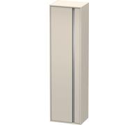Tall Bathroom Cabinet Duravit Ketho 1 left door, silver handle, 4 shelves 1800mm Taupe Matt KT1265L9191