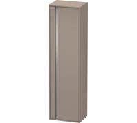 Tall Bathroom Cabinet Duravit Ketho 1 right-hand door, silver handle, 4 shelves 1800mm Basalt Matt KT1265R4343